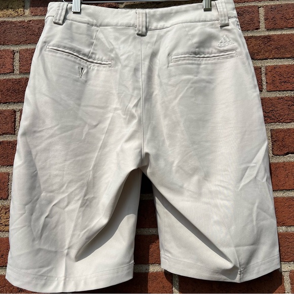 Adidas Mens Climalite Golf Shorts Flat Front Beige Size 30 - Picture 4 of 8